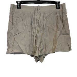 Forever 21 Taupe Beige High Rise Lace Up Short Shorts‎ Size L